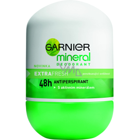 Garnier Mineral Extra Fresh guľôčkový deodorant bez alkoholu roll-on pre ženy 50 ml