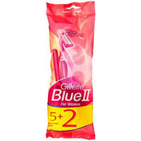 Gillette Lady Blue II Women Jednorazová holítka sa zvlhčujúcim pásikom 5 + 2 kusy, pre ženy