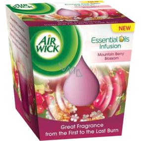 Air Wick Essential Oils Infusion Horské kvety vonná sviečka v skle 105 g