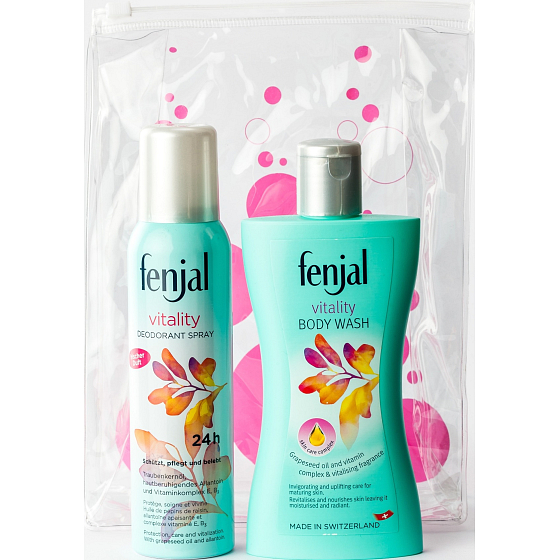 Fenjal Vitality sprchový krém 200 ml + dezodorant sprej pre ženy 150 ml, kozmetická sada
