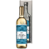 Bohemia Gifts Chardonnay Rybárske víno Petrov zdar biele darčekové víno 750 ml