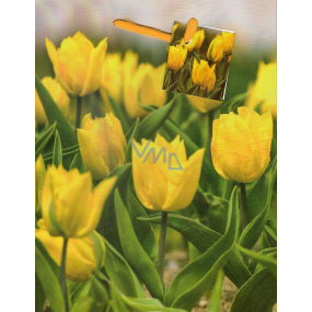 Nekupto Darčeková papierová taška 23 x 18 x 10 cm Žlté tulipány 1445 01 ÚFM