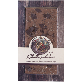 Bohemia Gifts Mliečna horká čokoláda Sladké pokušenie Korenie ručne vyrábaná 80 g