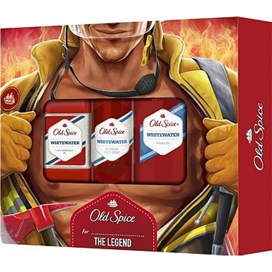 Old Spice White Water antiperspirant číry gélový 70 ml + dezodorant sprej 150 ml + sprchový gél 250 ml pre mužov, kozmetická sada