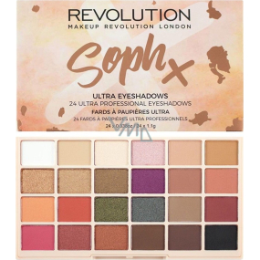 Makeup Revolution Soph Eyeshadow paletka očných tieňov 24 x 1,1 g