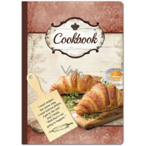 Ditipo Kniha na recepty s doskou, croissant 17 x 24 cm