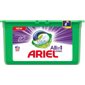 Ariel 3v1 Lavender Freshness gélové kapsule na pranie bielizne 35 kusov 945 g