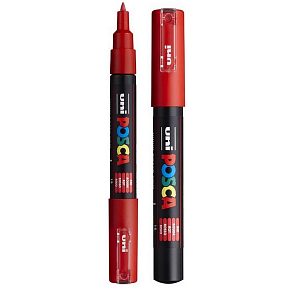 Posca Univerzálny akrylový popisovač 0,7 - 1 mm červený PC-1M