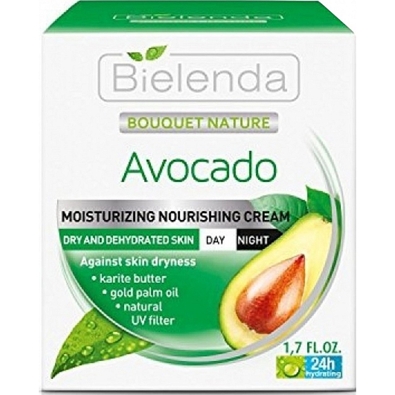Bielenda Bouquet Nature Avocado hydratačný krém s avokádom denný/nočný 50 ml
