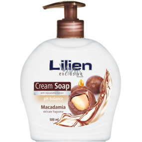 Lilien Exclusive Macadamia krémové tekuté mydlo dávkovač 500 ml