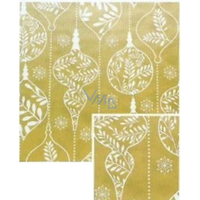 Nekupto Darčekový baliaci papier vianočné 70 x 200 cm Zlatý biele banky