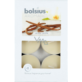 Bolsius Aromatic Vanilla - čajové sviečky s vôňou vanilky 6 kusov, doba horenia 4 hodiny