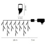 Emos Lighting Vianočný vodopád teplá biela 10 m, 600 LED teplá biela + 5 m kábel