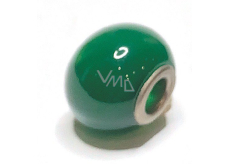 Avanturín zelený prívesok okrúhly prírodný kameň 14 mm, otvor 4,2 mm 1 kus, kameň šťastia