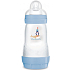 Mam Anti-Colic fľaša na kŕmenie, silikónový mäkký cumlík so stredným prietokom 2+ mesiace Modrá 260 ml