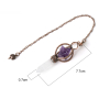 Onyx Merkaba kyvadlo + číry kremeň + bronz, prívesok z prírodného kameňa 7,7 cm, retiazka cca 26,5 cm