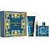 Versace Eros pour Homme toaletná voda 100 ml + sprchový gél 150 ml + toaletná voda 10 ml, darčeková sada pre mužov