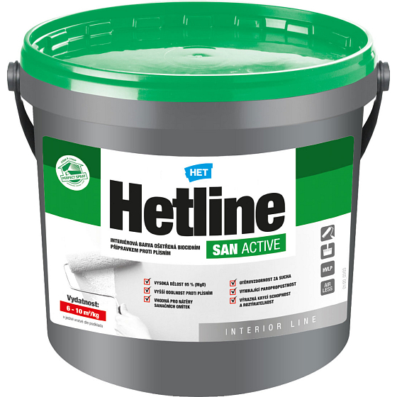 Het Hetline San Active protiplísňová maliarska farba, 1,5 kg