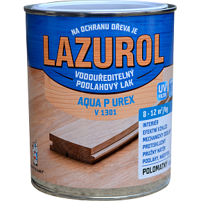 Lazurol Aqua P UREX V1301 polomat odolný lak na drevo bezfarbný, 600 g