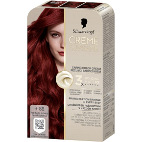 Schwarzkopf Creme Supreme farba na vlasy 6-88 tmavočervená 60 ml