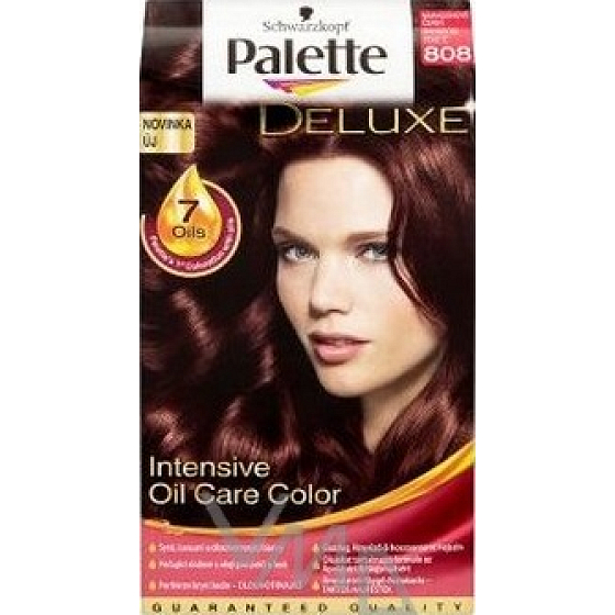 Schwarzkopf Palette Deluxe starajúcich 7 olejov farba na vlasy 808 mahagónový čierna