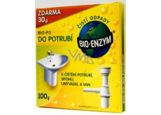 Bio-Enzým Bio-P3 Biologický prípravok k spriechodnenie upchatých trubiek a obmedzuje zápach 100 g obnovuje prírodný rozkladovej proces