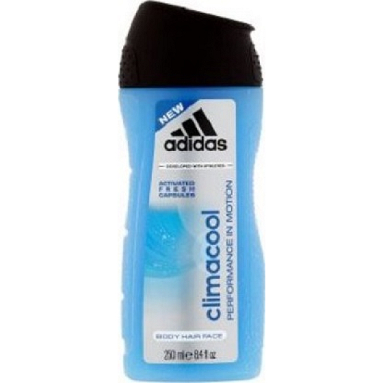 Adidas Climacool 3v1 sprchový gél na telo, tvár a vlasy pre mužov 250 ml