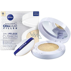 Nivea Hyaluron Cellular Filler 3v1 tónovací krémový make-up v hubke 01 Light 15 g