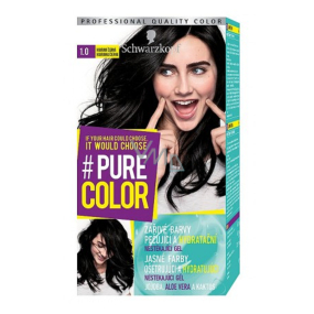 Schwarzkopf Pure Color farba na vlasy 1.0 Havraní čierna 60 ml
