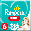 Pampers Pants veľkosť 6, 15+ kg plienkové nohavičky 25 kusov