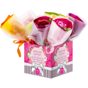 NeoCos Mydlová ruže kytice v papieri fialová 30 g 1 kus