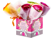NeoCos Mydlová ruže kytice v papieri fialová 30 g 1 kus