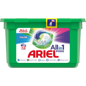 Ariel All-in-1 Pods Color gélové kapsule na farebnú bielizeň 13 kusov 309,4 g