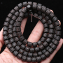 180 Mala náhrdelník Ebenový prírodný tibetský budhistický modlitebný kruh, korálky so šiestimi znakmi mantry, 8 mm x 8 mm