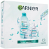 Garnier Skin Naturals Hyaluronic Aloe Micelárna voda Micelárna voda 400 ml + Vypĺňajúce sérum na tvár s aloe vera 30 ml + Jelly 3v1 Denný hydratačný krém s gélovou textúrou pre normálnu až zmiešanú pleť 50 ml, kozmetická sada
