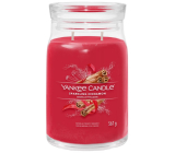 Yankee Candle Sparkling Cinnamon - sviečka s vôňou šumivej škorice Signature veľké sklo 2 knôty 567 g