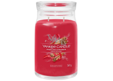 Yankee Candle Sparkling Cinnamon - sviečka s vôňou šumivej škorice Signature veľké sklo 2 knôty 567 g