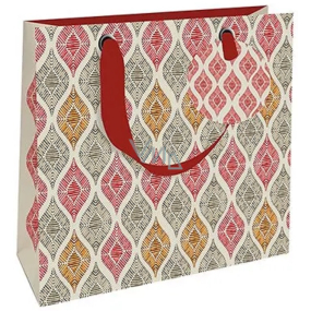 Nekupto Darčeková papierová taška luxusná 18 x 16 x 8 cm Grafický vzor