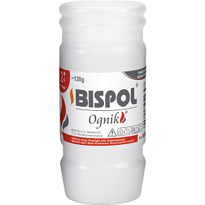 Bispol Ognik litá hřbitovní svíčka, náplň, 120 g Bispol Ognik litá hřbitovní svíčka, náplň, 120 g