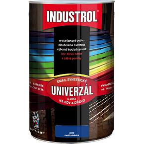 Industrol S2013 univerzál lesk vrchná farba na kov a drevo, 4550 modrá návestná, 4 l