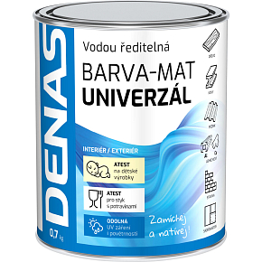 DENAS UNIVERZÁL-MAT vrchná farba na drevo, kov a betón, 0823 ružová svetlá, 700 g DENAS UNIVERZÁL-MAT vrchná farba na drevo, kov a betón, 0823 ružová svetlá, 700 g