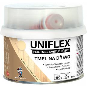 Uniflex PES-TMEL drevo, tmel na drevo, svetlé drevo, 500 g Uniflex PES-TMEL drevo, tmel na drevo, svetlé drevo, 500 g