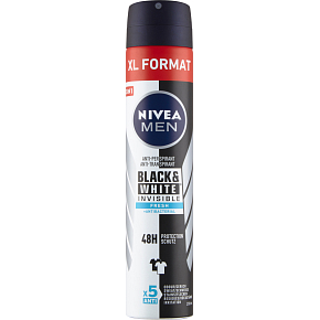 Nivea Men Black & White Invisible Fresh pánsky antiperspirant, 200 ml