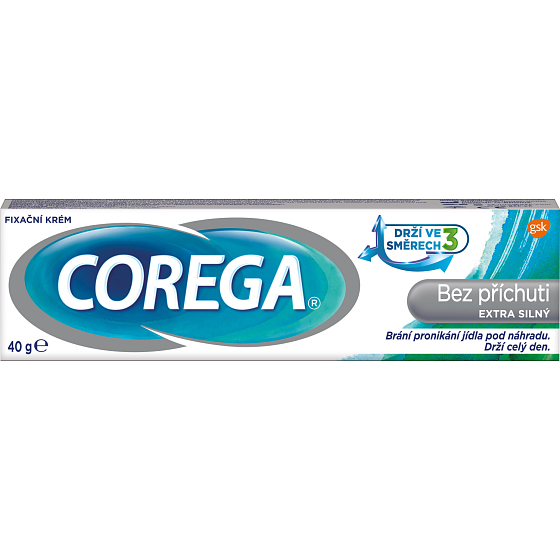 Corega Bez príchuti extra silný fixačný krém, 40 g