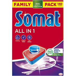 Somat tablety do umývačky All in 1, 140 ks