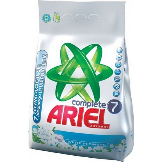 Ariel Complete 7 White Flowers prací prášok na bielu bielizeň 2 kg