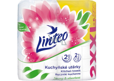 Linteo Satin XXL kuchynské utierky bielej 2 vrstvové 2 × 30 m, 2 kusy