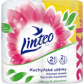 Linteo Satin XXL kuchynské utierky biele 2-vrstvové 2× 30 m, 2 kusy