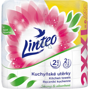 Linteo Satin XXL kuchynské utierky bielej 2 vrstvové 2 × 30 m, 2 kusy