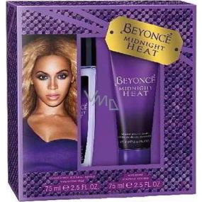Beyoncé Midnight Heat parfumovaný dezodorant sklo pre ženy 75 ml + sprchový gél 75 ml, kozmetická sada